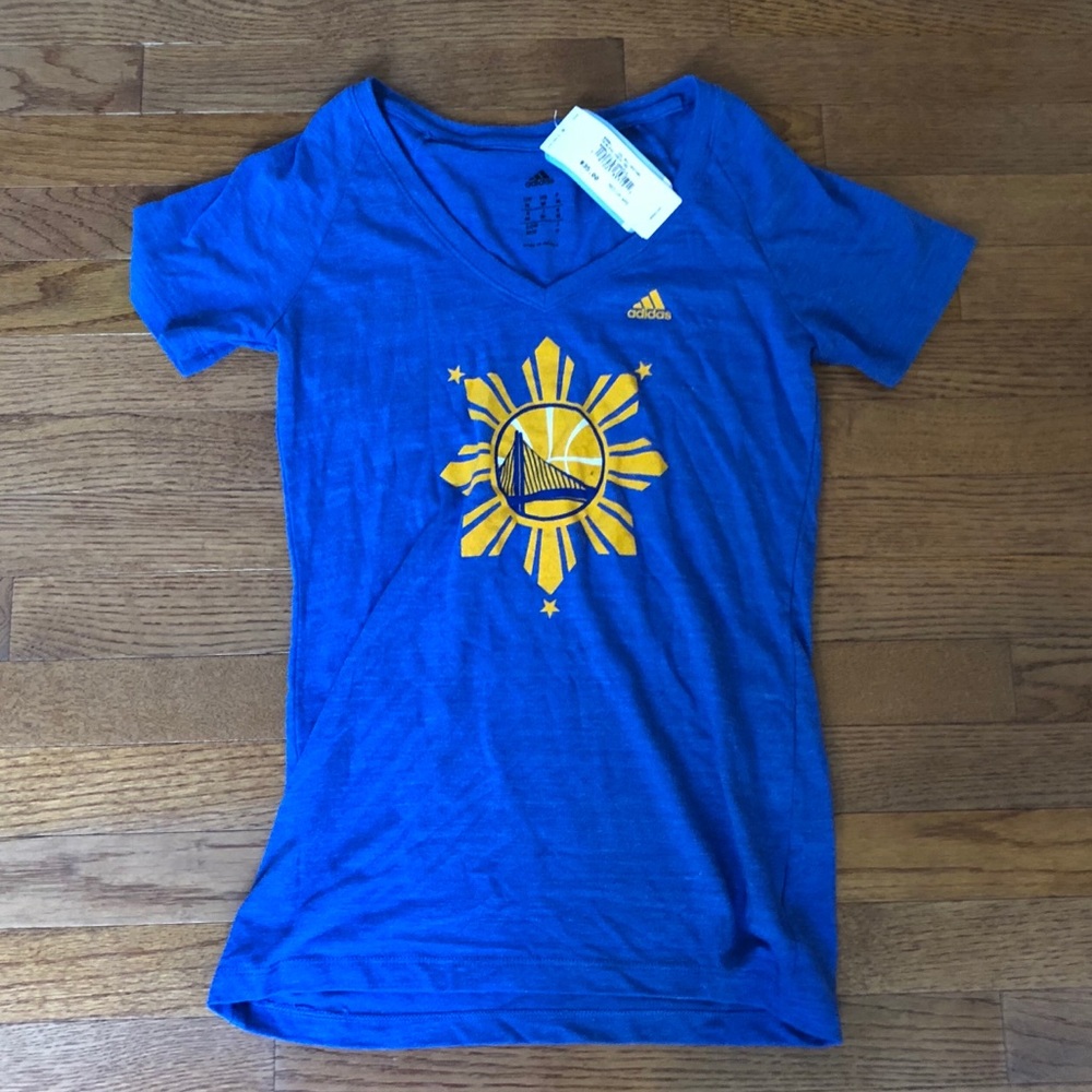 Warriors V neck tee